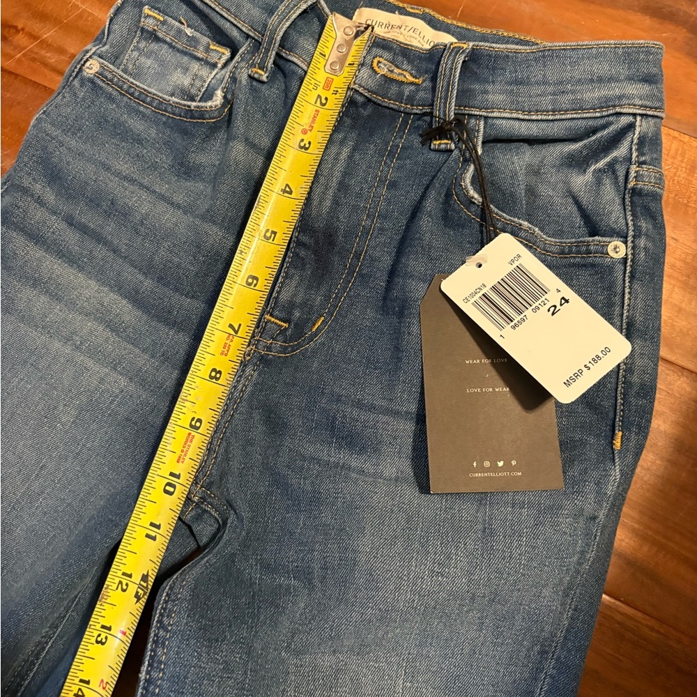 Current/Elliott The Side Street High Rise Flare Jeans Size 24 NWT $188 (0392) - Picture 8 of 10